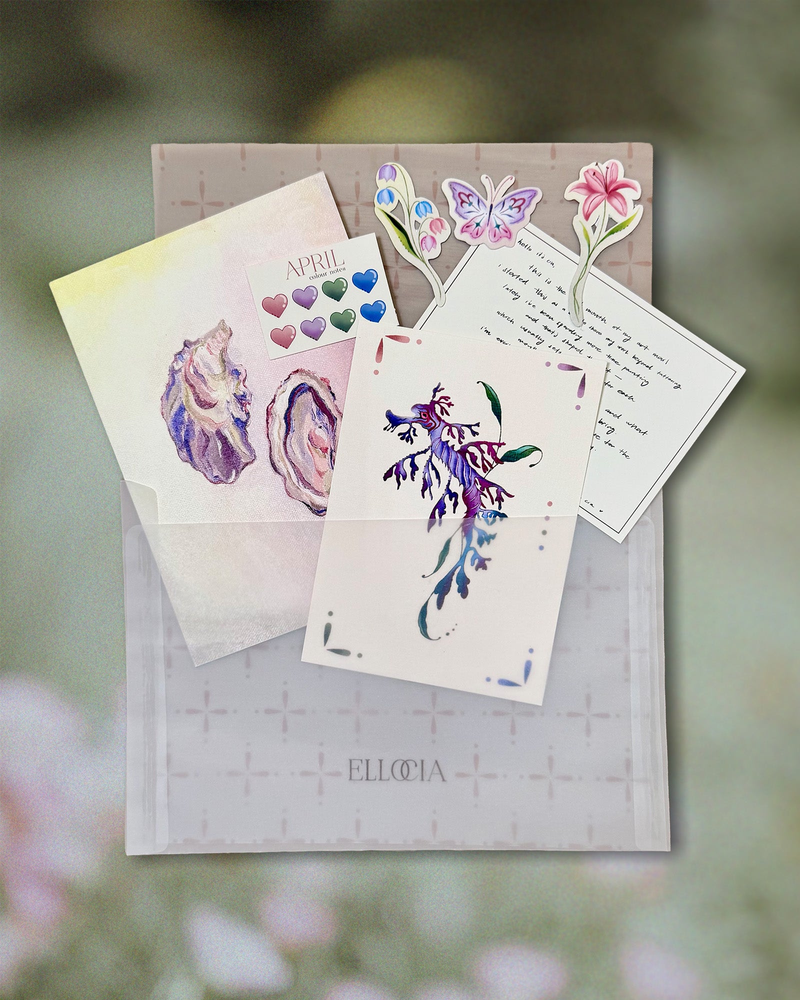 april edition — ELLOCIA art mail ⭑